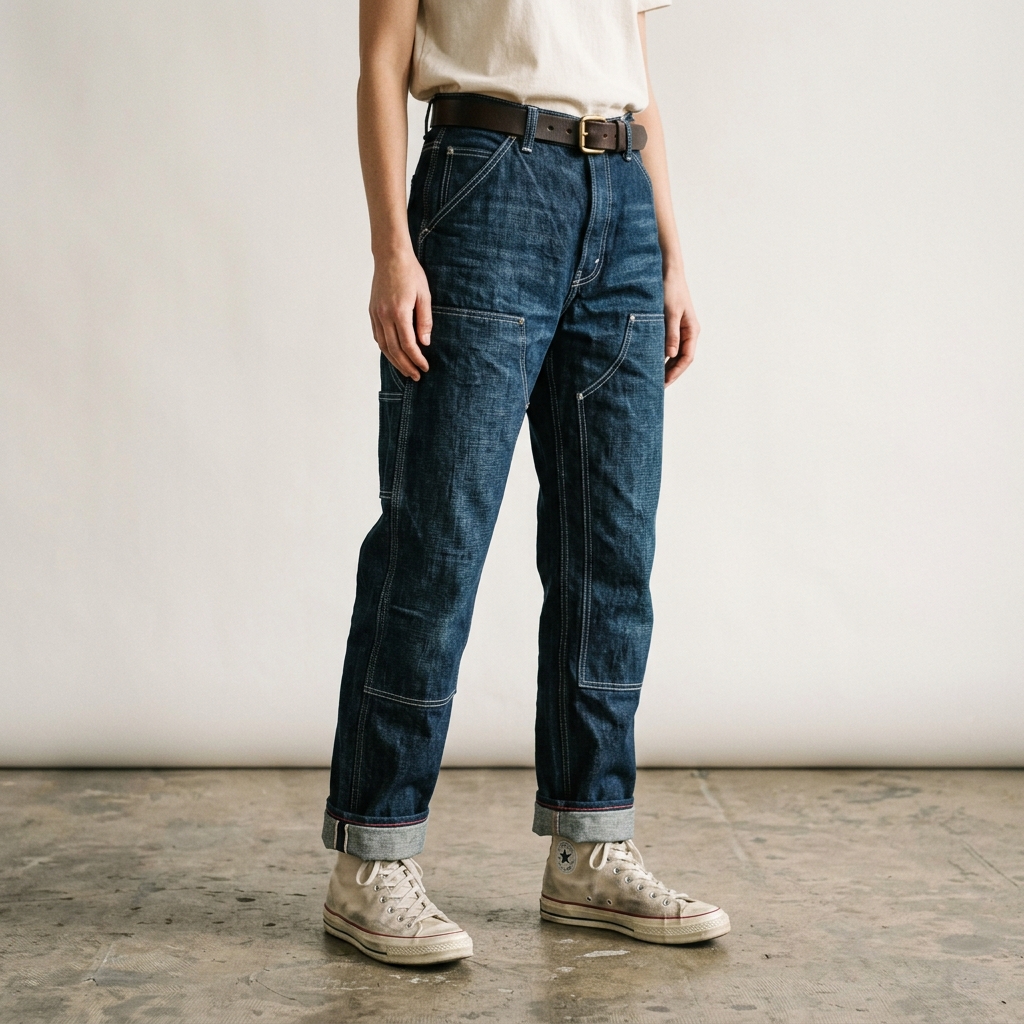 Look 02 - Raw Denim Carpenter Pants